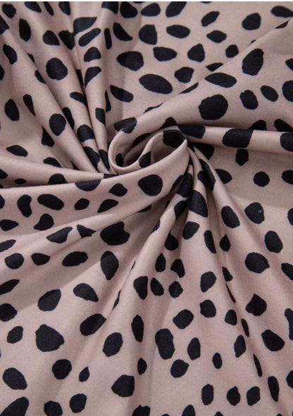 Tan Bodysuit with Black Spots