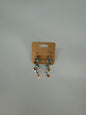 Faux Turquoise and Gold Stone Earrings