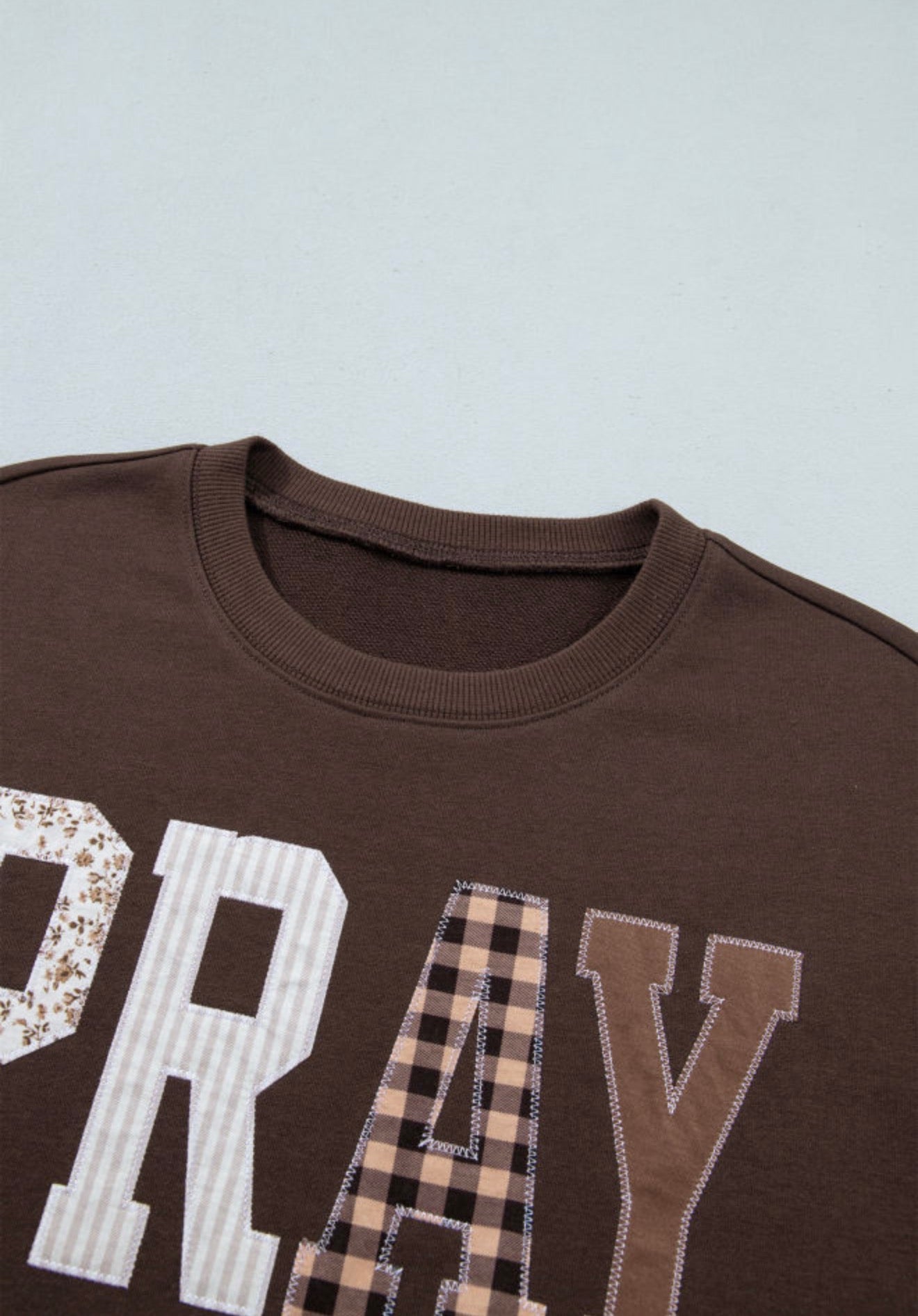 MLPR PRAY Appliqué Chocolate Brown Long Sleeve Top