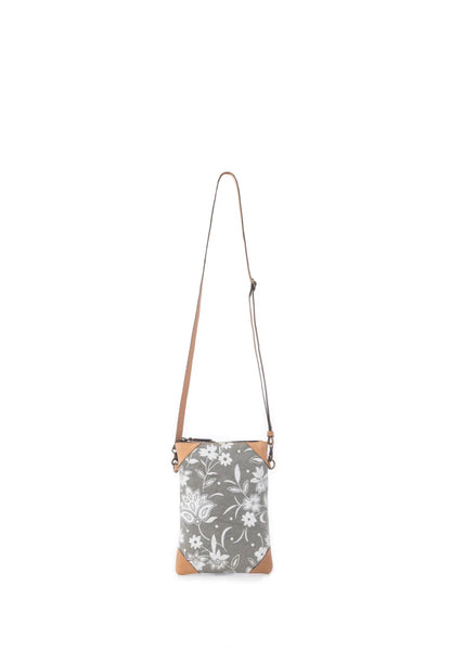 MY? Flower Horse Trail Small Crossbody Bag with Exterior Zip Pocket and Adjustable Leather Strap