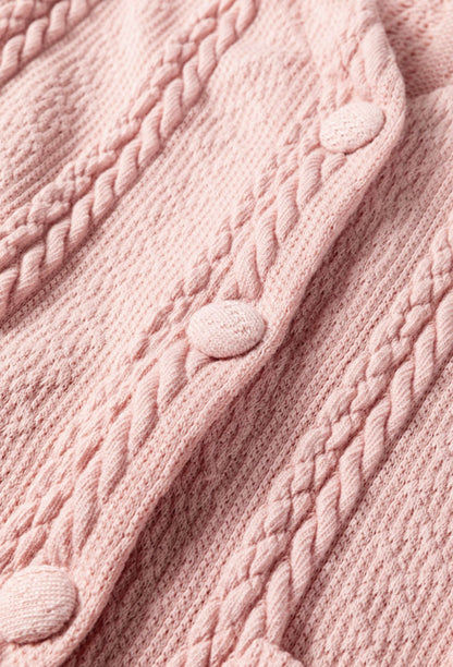 A22 Blush Pink 2 Piece Cardigan & Shorts Set