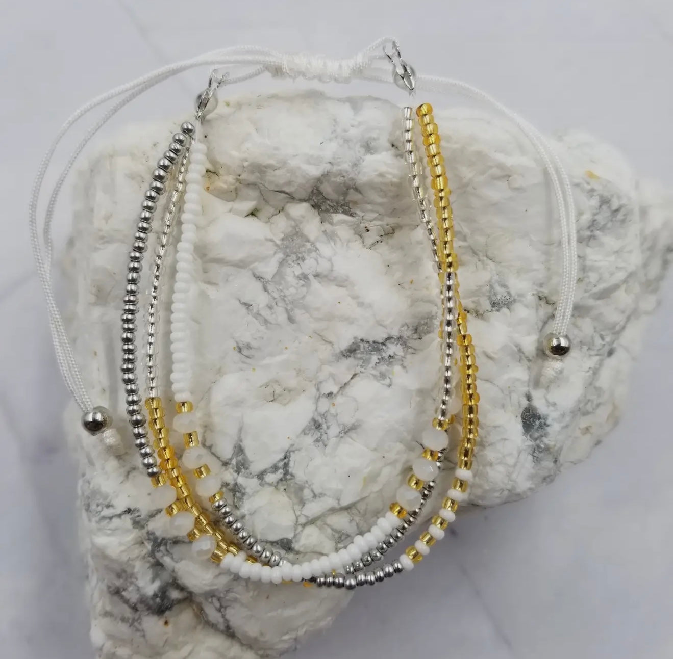 Boho Style Seed Bead Adjustable String Bracelet