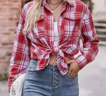 RDF Red Flannel Button Up Shirt