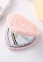 A27 Pink Fuzzy Mirror Compact