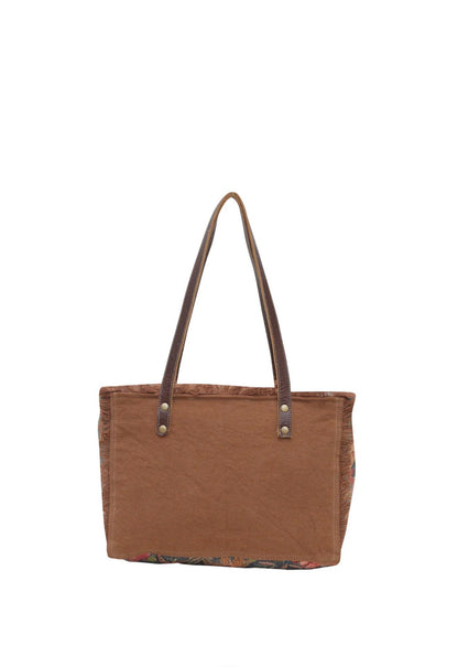 MY13 MYRA BRAND Unique Patchwork Style Double Strap Shoulder/Tote Bag with Real Cow Hair Detail