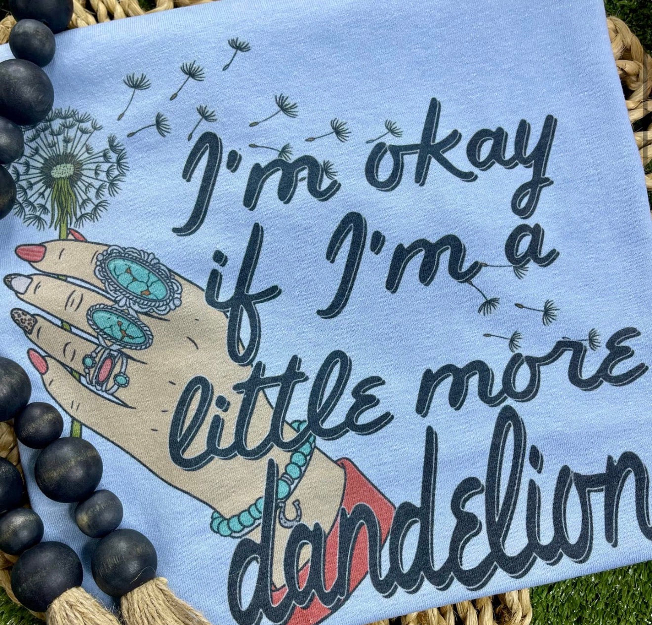 FDDL I’m Okay Dandelion Light Blue T Shirt