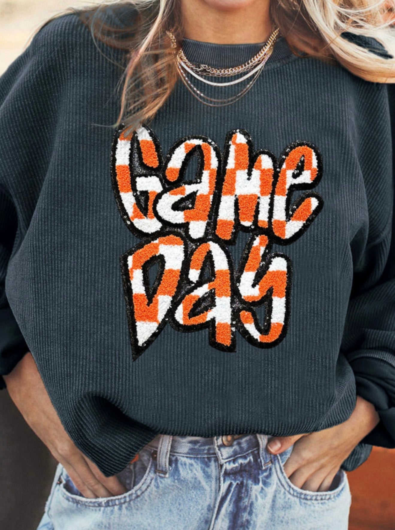 Tennessee game day Ribbed corduroy top