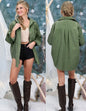 GCRS Olive Green Lightweight Corduroy Shacket