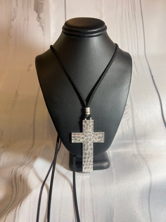 Black cross necklace
