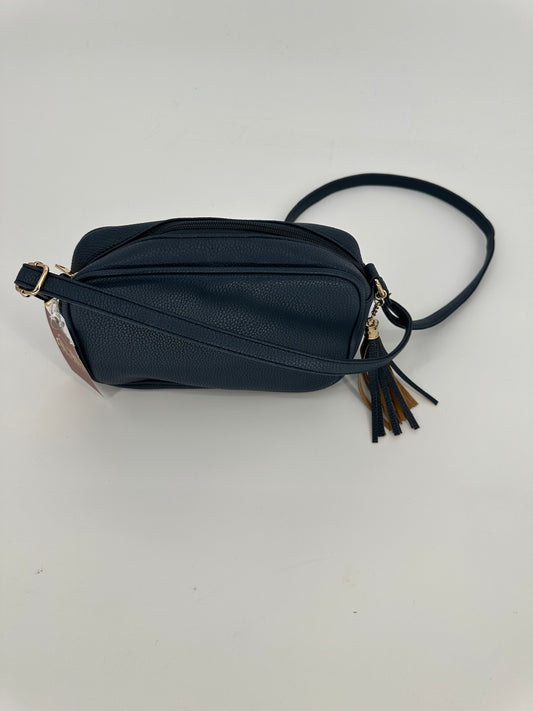 Navy Crossbody Purse with Zip Closure