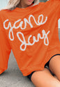 MLGD Orange Too with Tinsel Embroidered Game Day