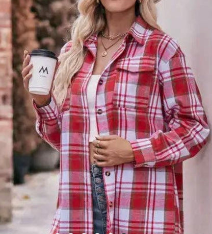 RDF Red Flannel Button Up Shirt