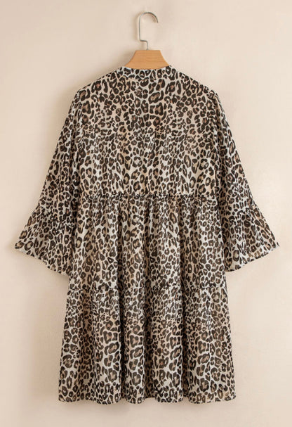Animal Print Empire Waist Dress