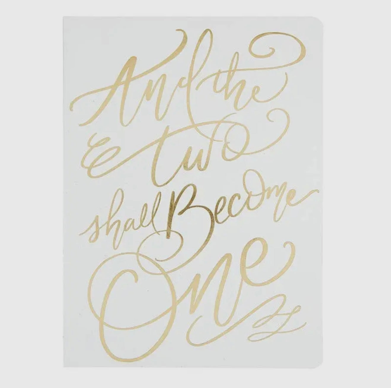 And Two Shall Become One Wedding Journal