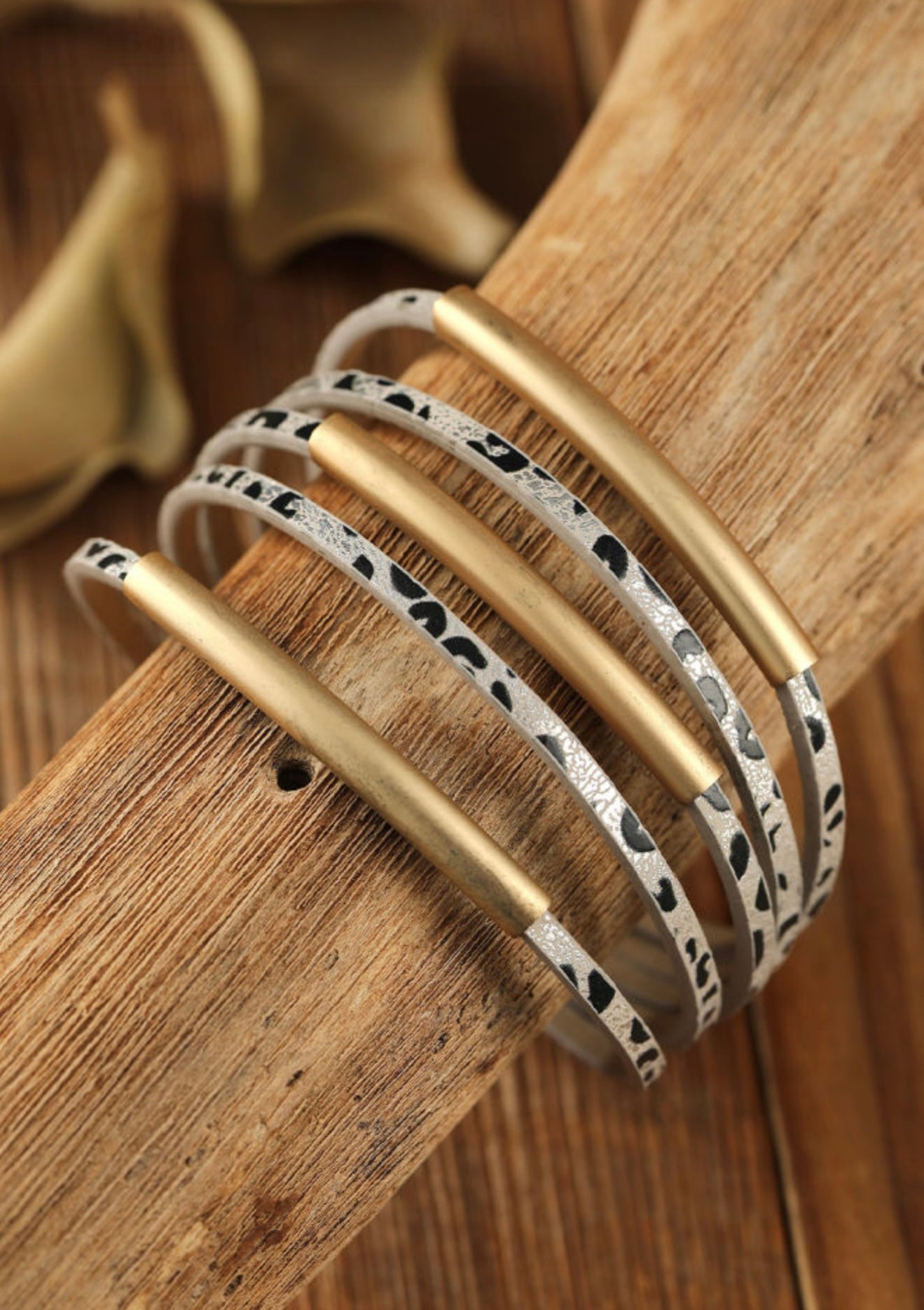 Animal Print Bracelet with Magnetic Closure