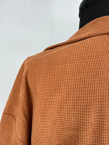 Brown Textured Fabric Shirt/Jacket