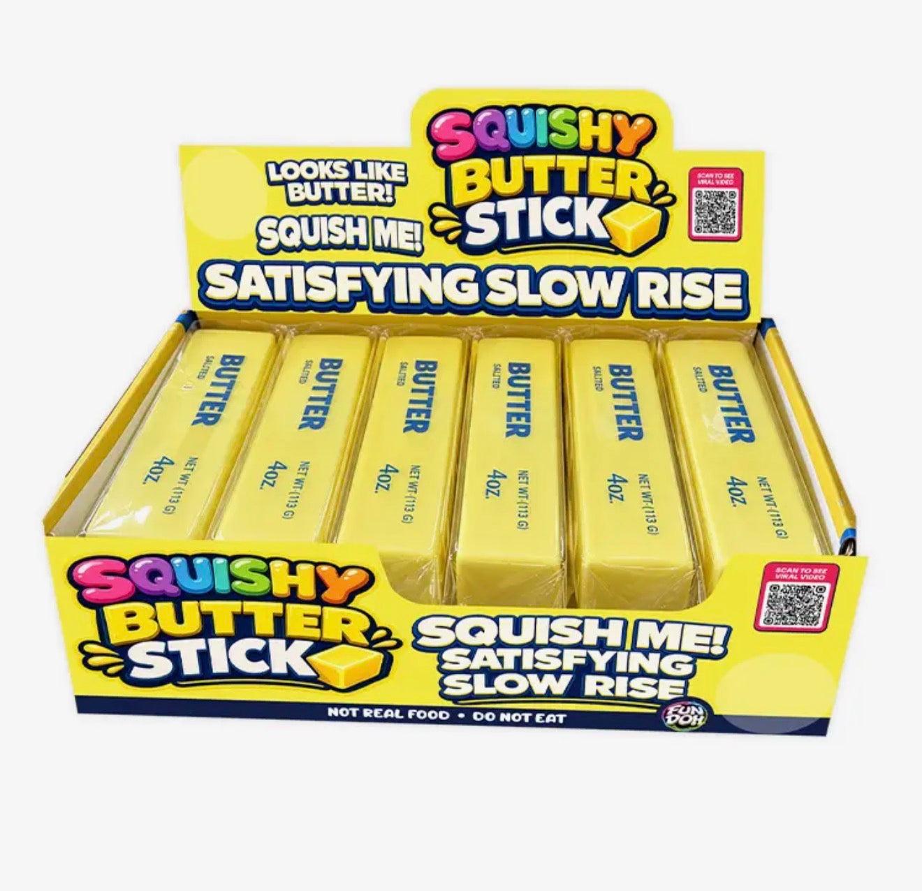 Ivy's Gifts & Boutique Toy4 Squishy Slow Rise Butter Stick in pastel colors, soft and squeezable sensory stress toy