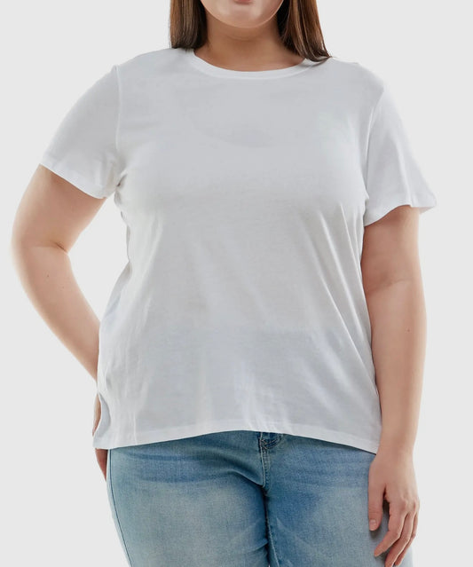 Basic Crew Neck T Shirt plus size