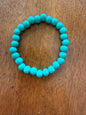 JW1 Boho Painted Wooden Bead Stretch Bracelets