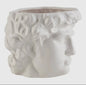 White Greek Head Vase/Planter