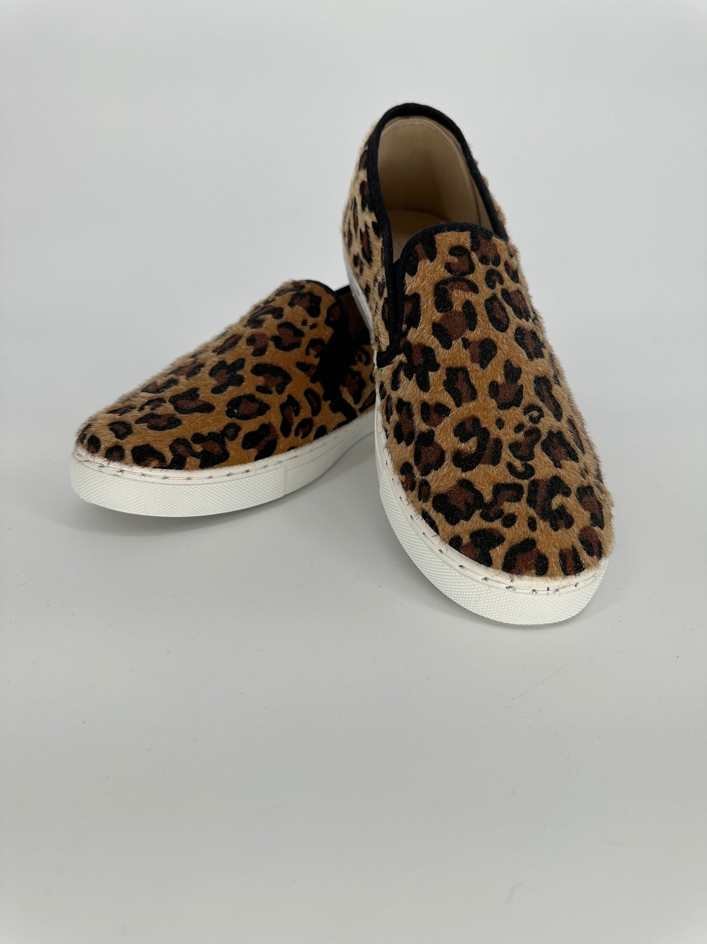 Leopard Print Pony Hair Sneakers