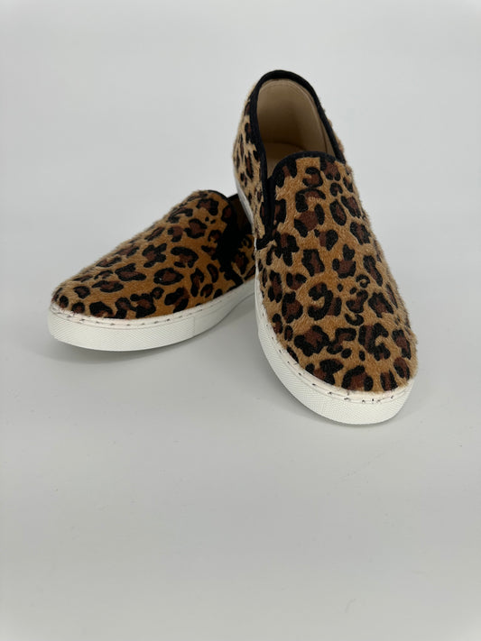 Leopard Print Pony Hair Sneakers