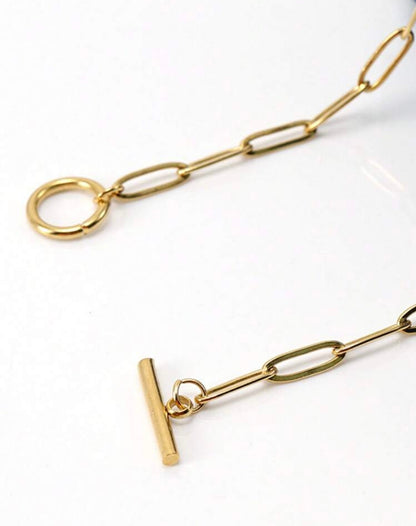 Paper Clip Link Necklace (Fade and Water Resistant)