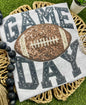 GDEF Game Day Faux Glitter Vintage Style T Shirt