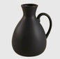 Black Ceramic Pitcher Style Vase