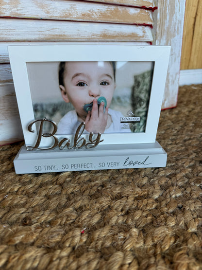 BABM Baby So Tiny…So Perfect… So Very Loved Platform Style 4x6 Frame