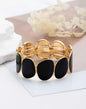 Black Enamel Stretch Bracelet