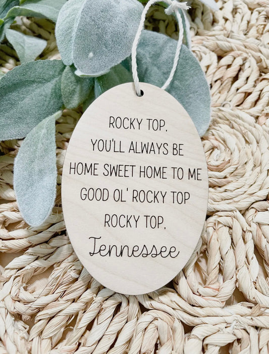 Rocky Top You Will…. Wooden Ornament