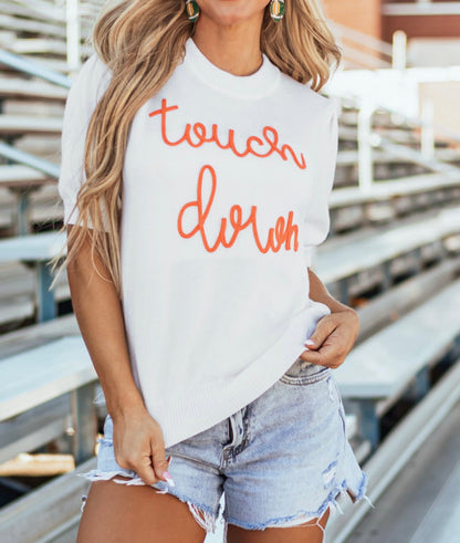 Touch Down Sweater with Short Sleeves