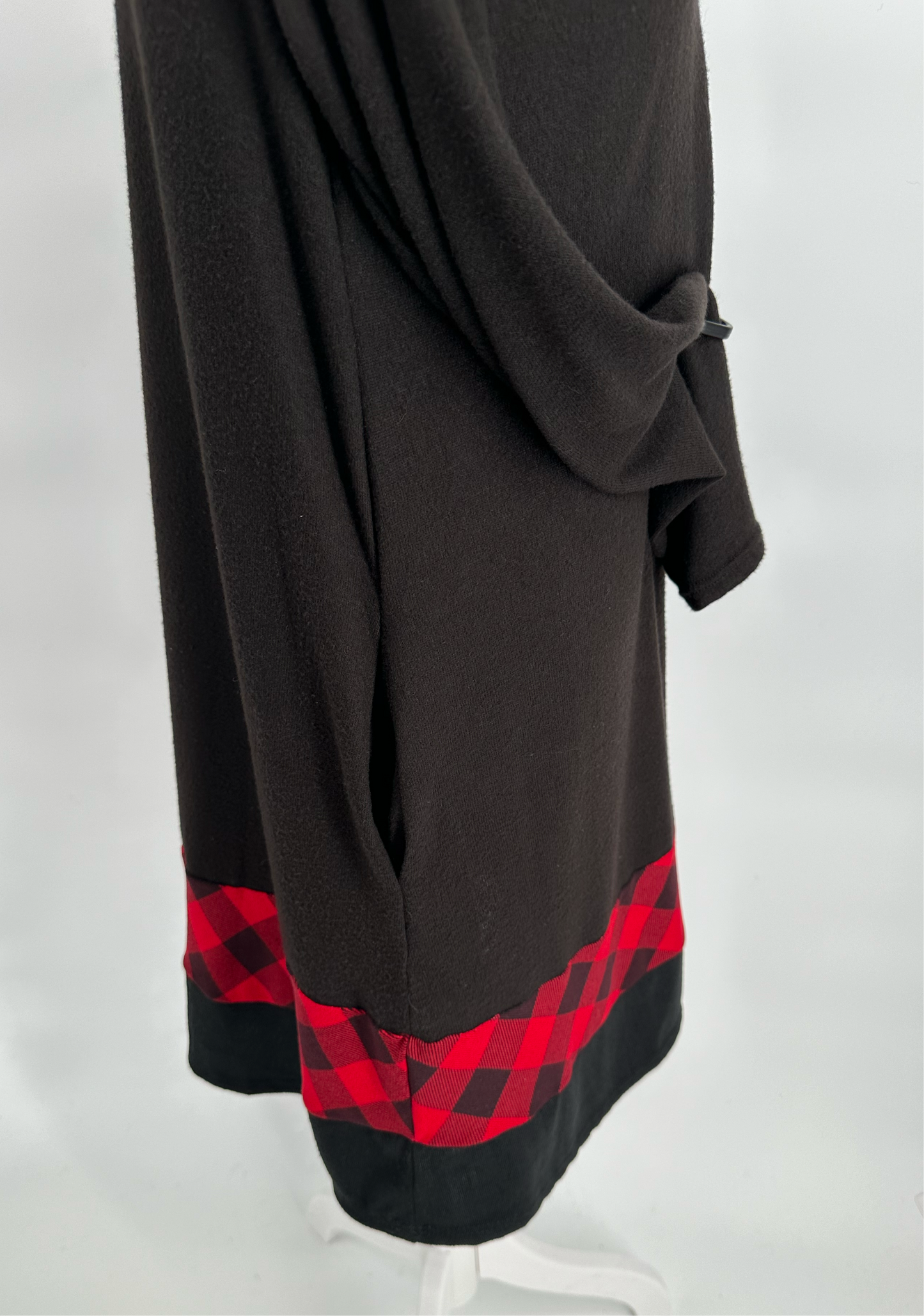 Black and Buffalo Plaid Dress