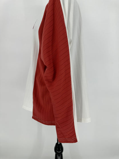 Fall Sequin Leaves Color Block Long Sleeve Top