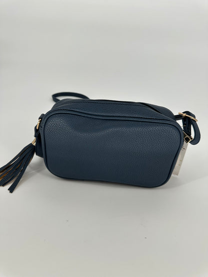 Navy Crossbody Purse with Zip Closure