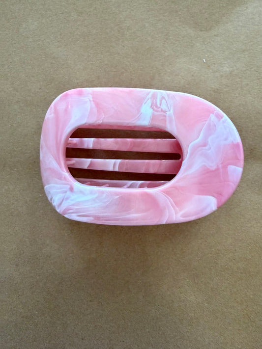 J139 Marbled Color Flat Claw Clip