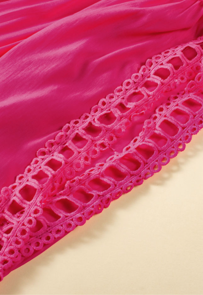 Hot Pink Cold Shoulder (Arm) Blouse