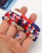 Red White and Blue Bracelet Stack
