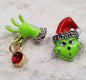 GE Grinch enamel earrings featuring colorful Grinch face design, perfect for festive holiday accessories from Ivy's Gifts & Boutique.