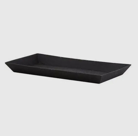 Black Food Safe Cast Iron Serving Tray