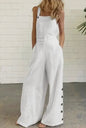 Urban Casual style Baggy Overalls with Button Detail
