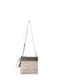 MY11 MYRA BRAND Contentment Woven Design Bag with Removable Shoulder Strap and Exterior Zip Closure Pocket