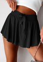 ML23 Black Athletic Skort with Drawstring Waist
