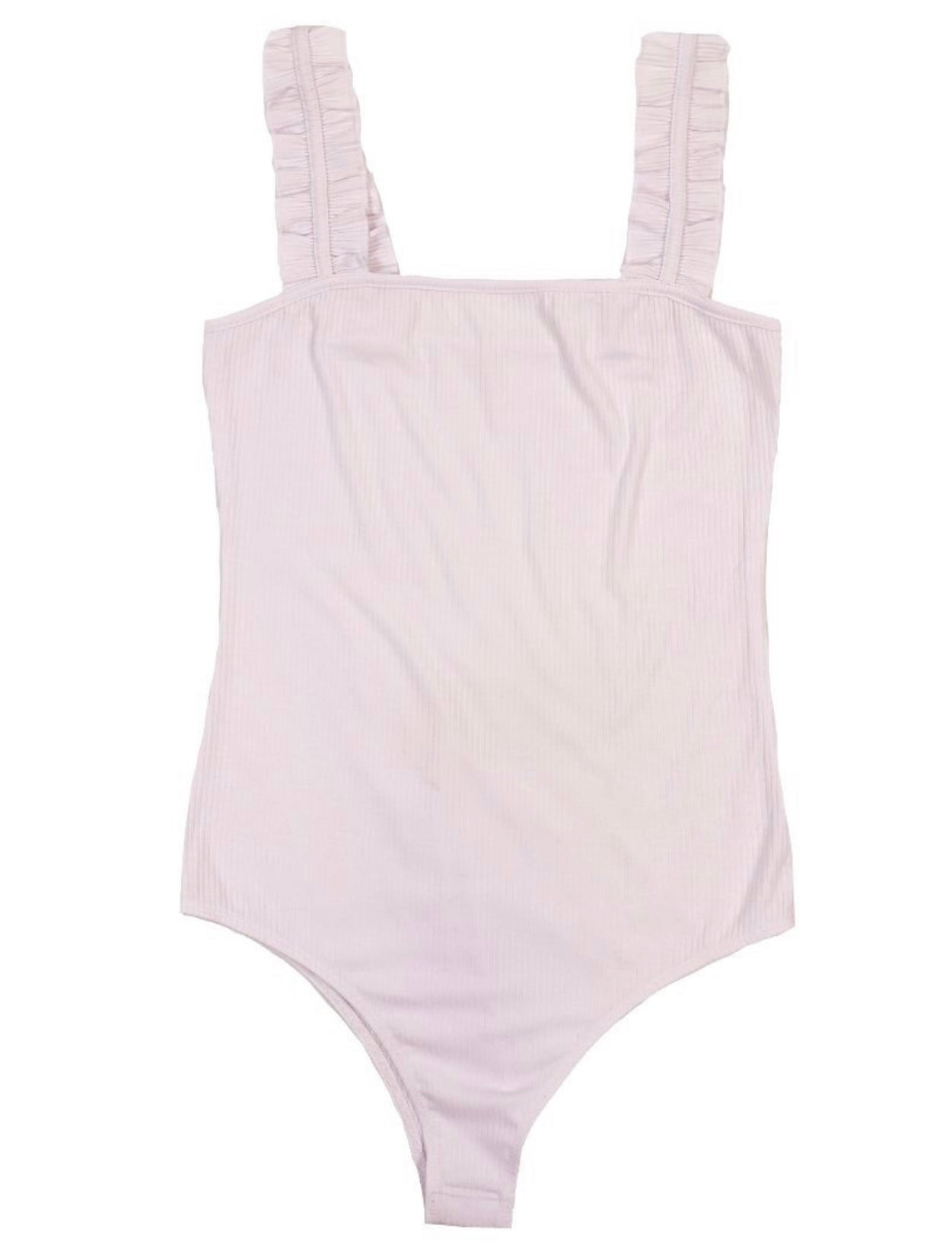 SS Body Suit with Ruffle Tank Straps