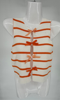 Orange and White Bow Detail Sweater Top