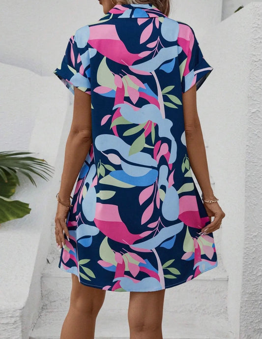Button front cardigan style dress from Ivy's Gifts & Boutique, featuring a classic design with a fitted silhouette.