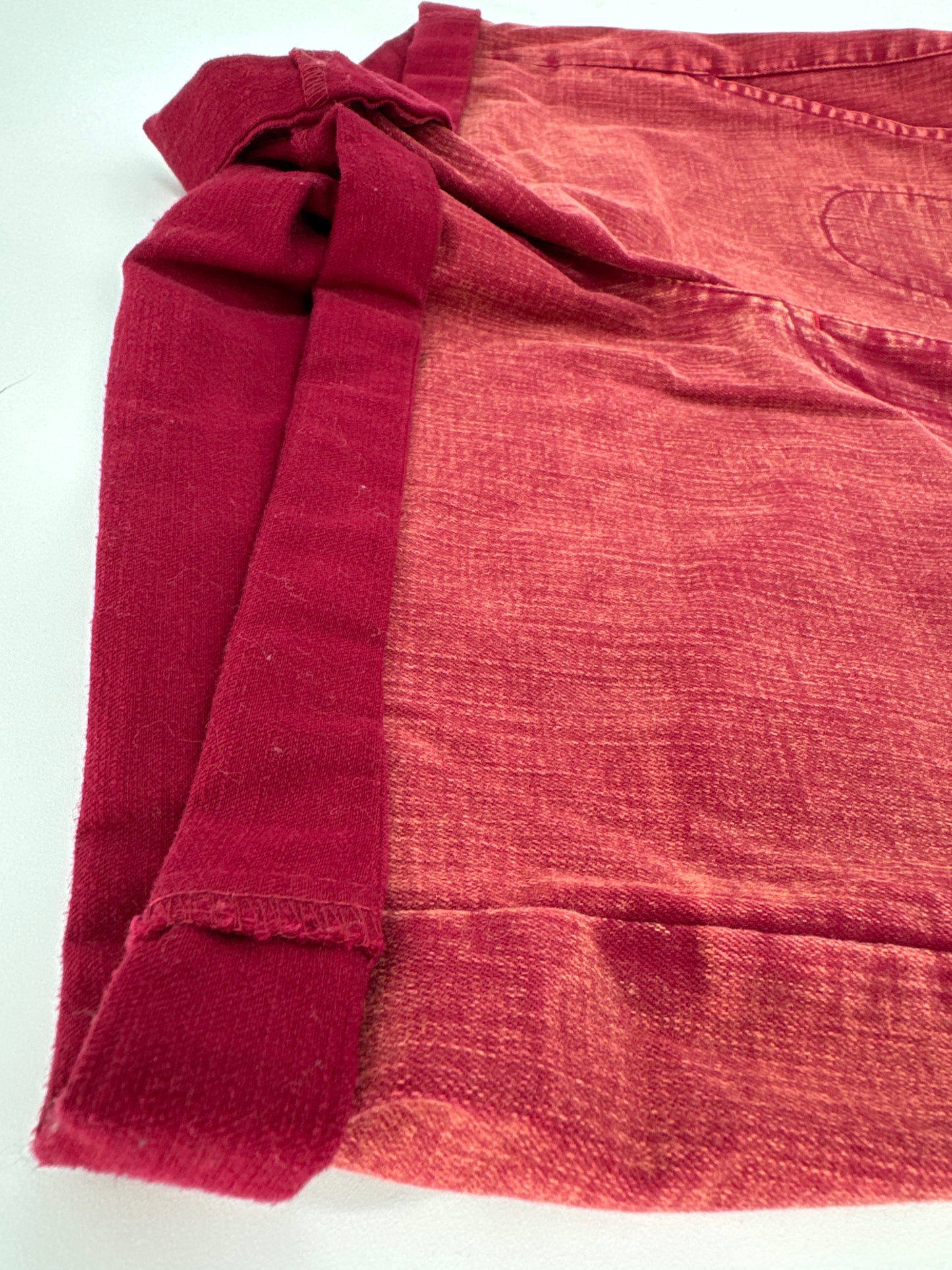 Umgee Burgundy Washed Cuffed Shorts