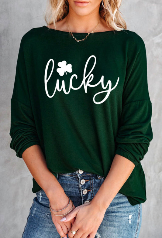 Lucky Forrest Green Pullover Shirt