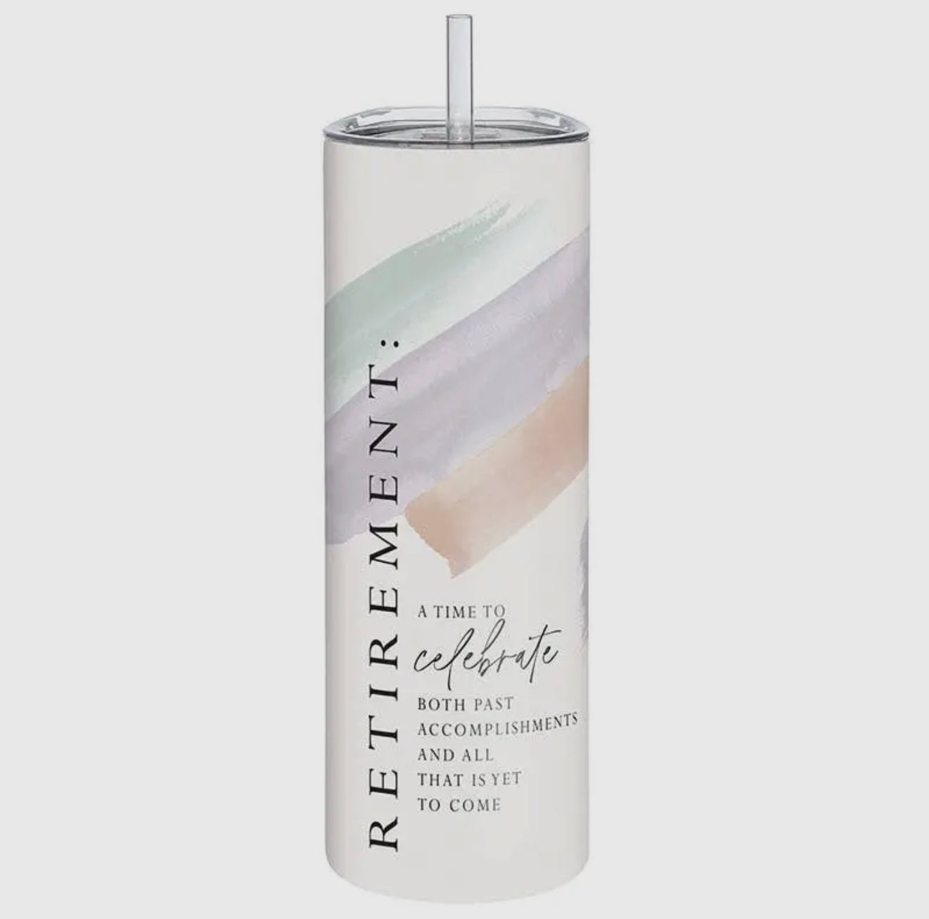Retirement Stainless Steel Drink-ware with Straw
